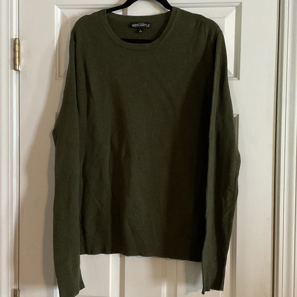 J. Crew Olive Green Crewneck Sweater
